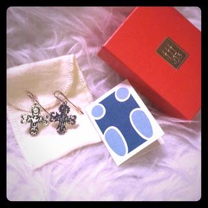 James Avery Silver Primavera Cross Earrings